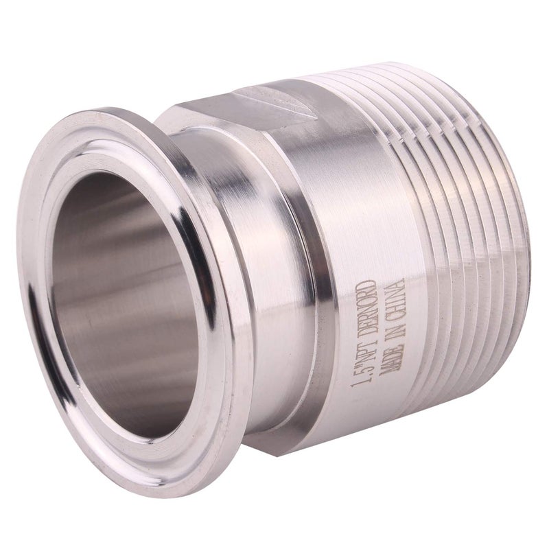 DERNORD 1.5''Tri clamp Adapter to 1.5 inch MNPT Thread Ferrule Sanitary Pipe Fitting - Image 4